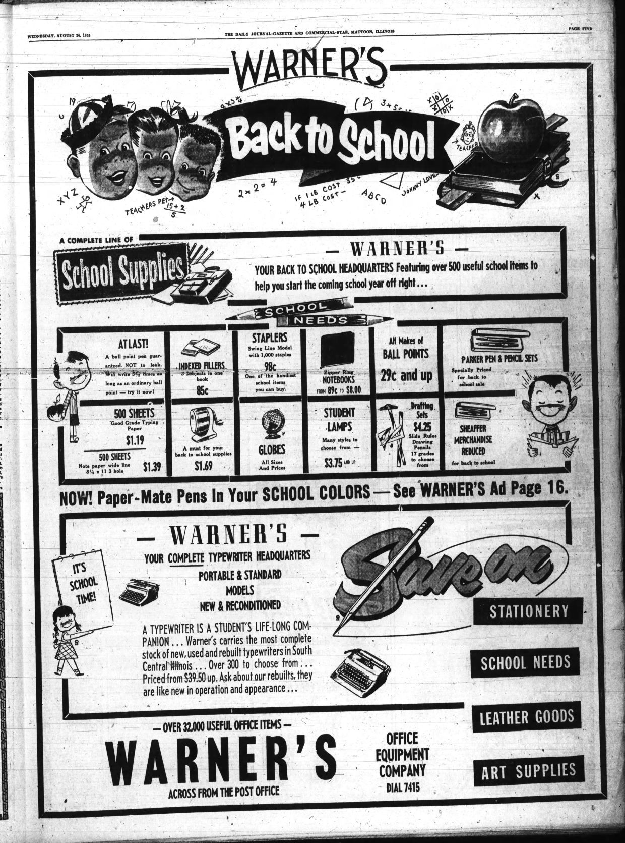 Warner's back to school